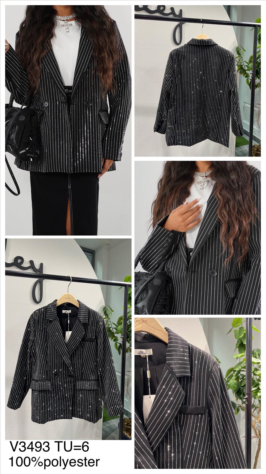 Miss Furs GmbH - MISS FURS Damenmode - Accessoires, Sportswear, Jeans, Tops, Bags | Artikel-Nr. 3493 | Blazer | Kategorie: Bekleidung / Outerwear / Jacke | Angebot: Damenbekleidung, Damen Accessoires, Young Fashion, Sofortprogramme, Orderware | Adresse: Miss Furs GmbH - Breslauer Str. 8 - 41460 Neuss - Tel: 02131-3165333 - info@missfurs.de