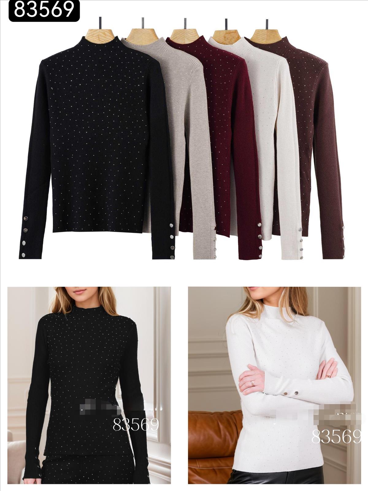 Miss Furs GmbH - MISS FURS Damenmode - Accessoires, Sportswear, Jeans, Tops, Bags | Artikel-Nr. 83569 | Pullover mit Strass | Kategorie: Bekleidung / Pullover | Angebot: Damenbekleidung, Damen Accessoires, Young Fashion, Sofortprogramme, Orderware | Adresse: Miss Furs GmbH - Breslauer Str. 8 - 41460 Neuss - Tel: 02131-3165333 - info@missfurs.de