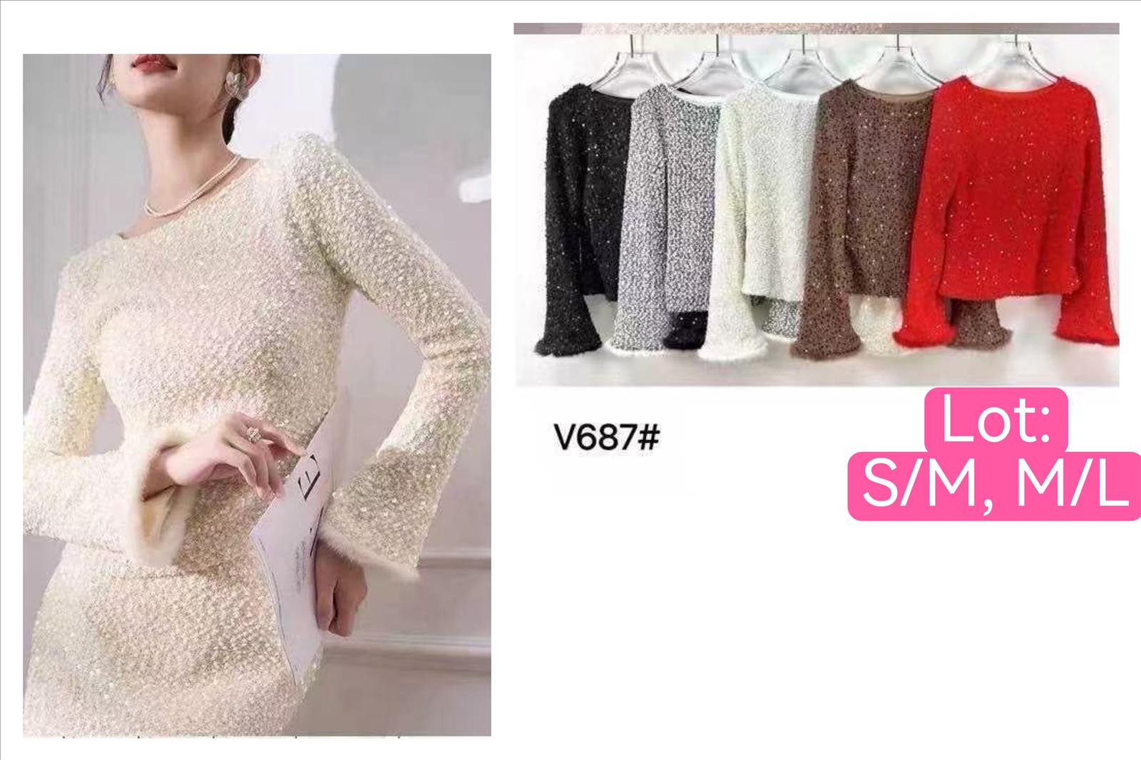 Miss Furs GmbH - MISS FURS Damenmode - Accessoires, Sportswear, Jeans, Tops, Bags | Artikel-Nr. 687 | Pullover mit Pailletten | Kategorie: Bekleidung / Pullover | Angebot: Damenbekleidung, Damen Accessoires, Young Fashion, Sofortprogramme, Orderware | Adresse: Miss Furs GmbH - Breslauer Str. 8 - 41460 Neuss - Tel: 02131-3165333 - info@missfurs.de
