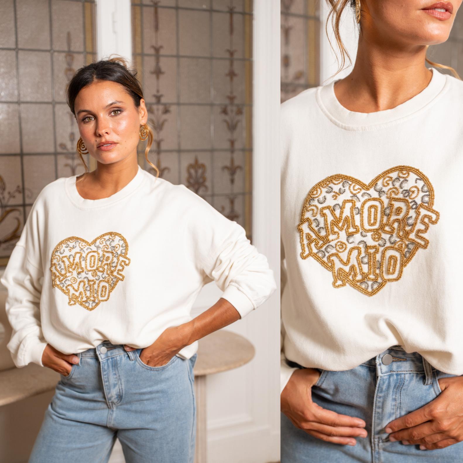 Hier geht's zum Shop von: Ala Mode Fashion-DOB;Accessoires;Leather Wear; Young Fashion - Neuss | Artikel-Nr. MORIO SWEAT | 100% Cotton | Kategorie: Sweatshirt | Adresse: Ala Mode Fashion - Breslauerstr. 8 Raum 113 - 41460 neuss - Tel: 021312091616 - ala-mode@web.de | Angebot: Sofortprogramme, Orderware