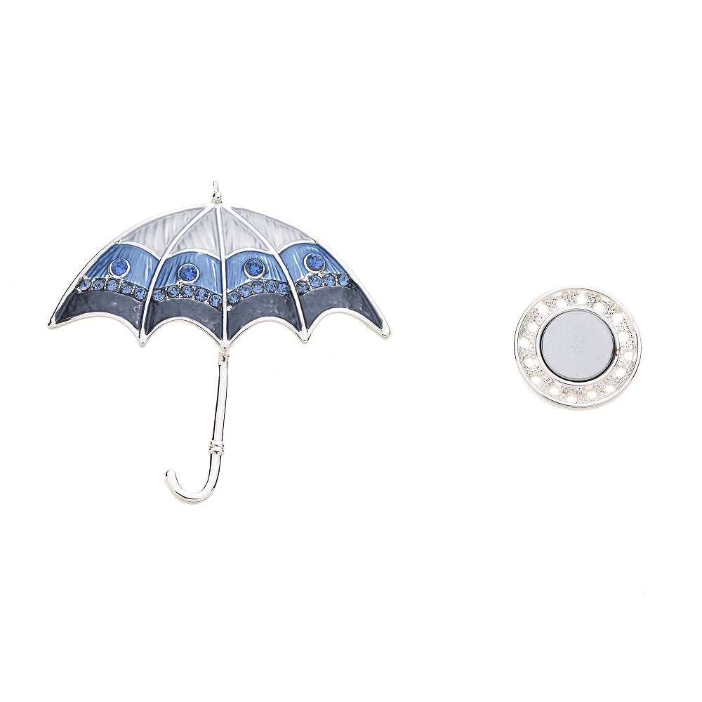 Fox by Ren GmbH - DOB; ACCessoires - Neuss | Brosche - Regenschirm | Artikel-Nr. XR2502-52-11000300 | Trendige & Hochwertige Brosche - Größe: ca. 6.8 x 7.0cm - Gewicht: ca. 40g - Material: 100% Metall | Kategorie: Schmuck / Broschen | Angebot: Sofortprogramme, Orderware | Adresse: Fox by Ren GmbH - Anton-Kux-Str. 2 - 41460 Neuss - Tel: 021313818241 - info@foxbyren.com