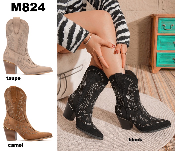 Arya Shoes - Schuhgroßhandel | Artikel-Nr. M824 | Stiefeletten | Kategorie: Stiefeletten | Angebot: Damenbekleidung, Damen Accessoires, Schuhe, Sofortprogramme | Adresse: Arya Shoes - Yangjie Bao - Otto-Hahn-Str. 31-33c - 63303 Dreieich - Tel: 015205908633 - aryashoesdreieich@gmail.com