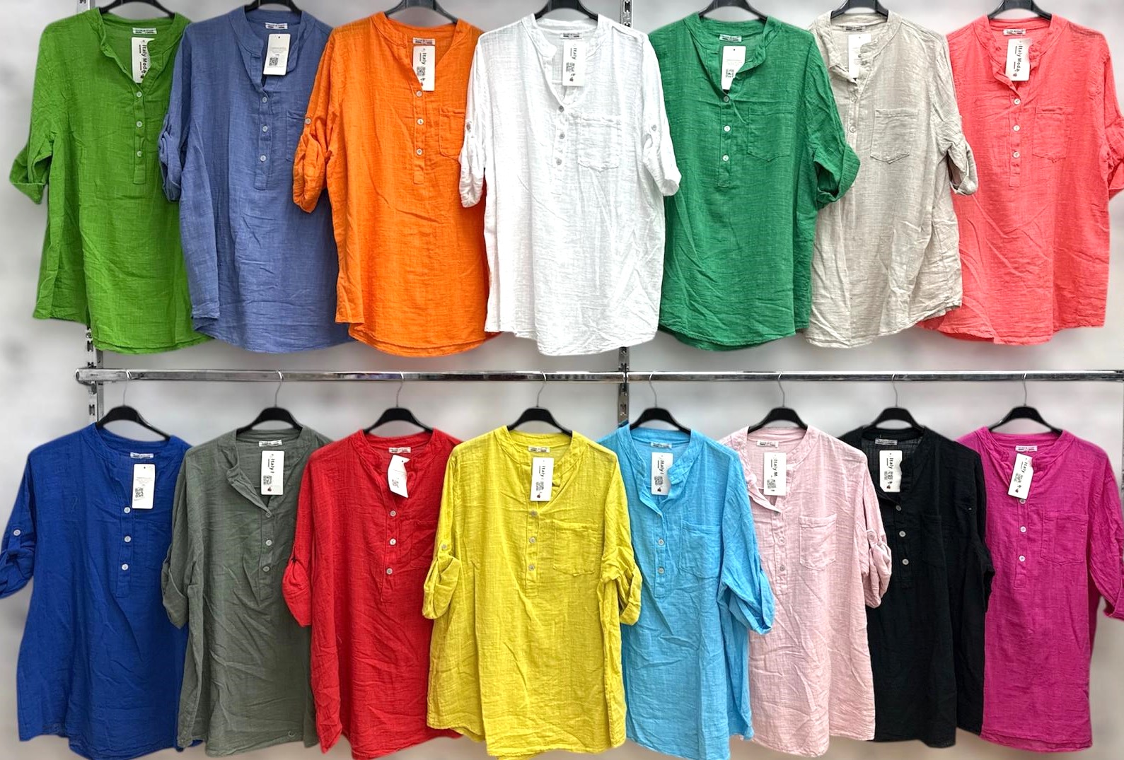 LaCasa GmbH - Großhandel Damenmode - Übergrößen DOB AA70-AA90, Übergrößen Hosen bis 58, Italia Mode | Artikel-Nr. 15455 | Bluse | 100% Cotton | Angebot: Damenbekleidung, Herrenbekleidung, Große Größen, Young Fashion, Leather Wear, Sofortprogramme, Orderware | Adresse: La Casa GmbH - Gelsenkirchener Str. 122 - 44649 Herne - Tel: 02131-3837077 - lacasapic@gmail.com