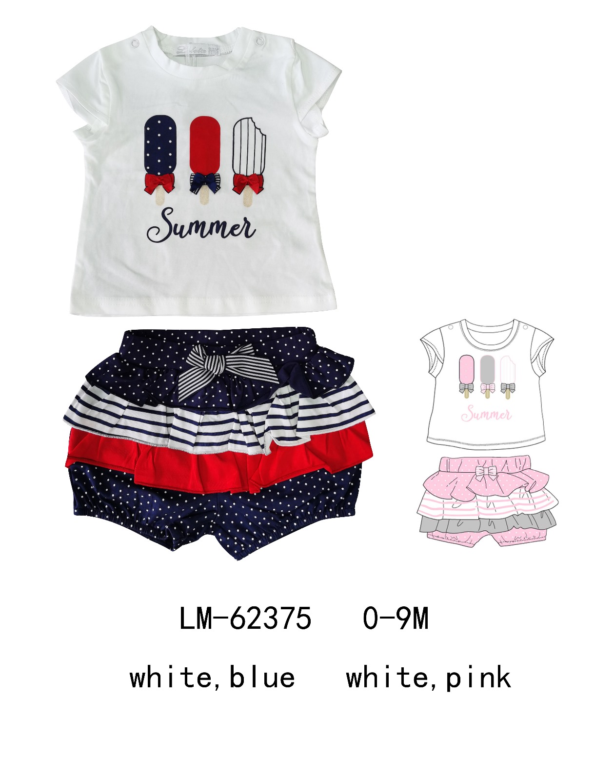 KIDS WORLD Handels GmbH (Kindermode und Kinderschuhe) | Artikel-Nr. 62375 | Sets,Size:0-9 Monate | Kategorie: Bekleidung bis 3 Jahr / Summer Sets | Angebot: Schuhe, Baby-Bekleidung, Kinder & Teens, Young Fashion, Sofortprogramme | Adresse: KIDS WORLD Handels GmbH - Im Gefierth 6 - 63303 Dreieich - Tel: 061038028066 - kidsworldgmbh@gmail.com