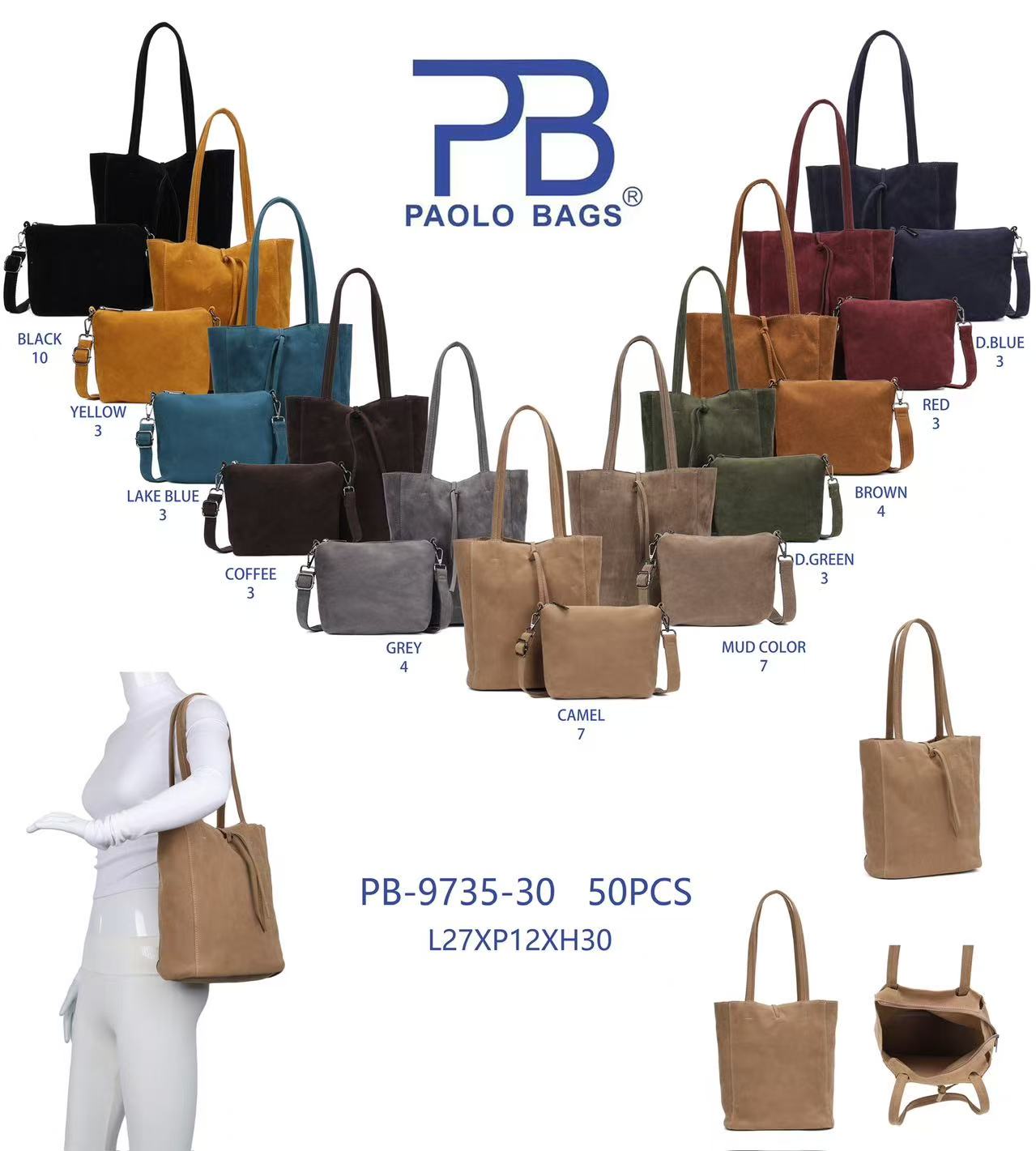 GIO TEX GMBH - Accessoires - Neuss | Artikel-Nr. 9735-30 | Tragetasche aus Wildleder Imitat | Kategorie: Taschen / Trage Tasche | Angebot: Damen Accessoires | Adresse: GIO TEX GMBH - Breslauerstraße 8 - 41460 Neuss - Tel: 021313658438 - giotexgmbh@yahoo.com