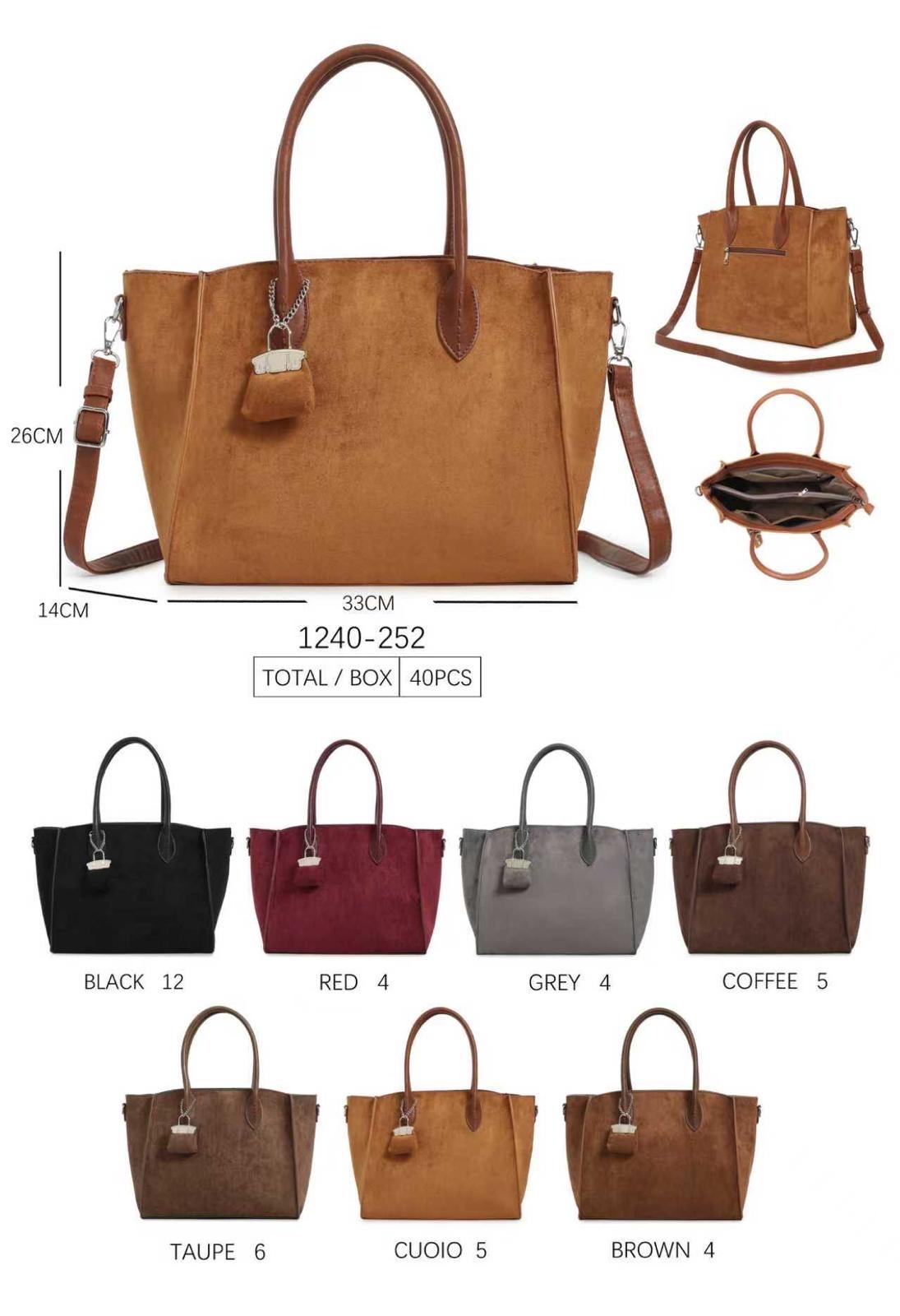 GIO TEX GMBH - Accessoires - Neuss | Artikel-Nr. 1240252 | Tragetasche aus Wildleder Imitat | Kategorie: Taschen / Trage Tasche | Angebot: Damen Accessoires | Adresse: GIO TEX GMBH - Breslauerstraße 8 - 41460 Neuss - Tel: 021313658438 - giotexgmbh@yahoo.com