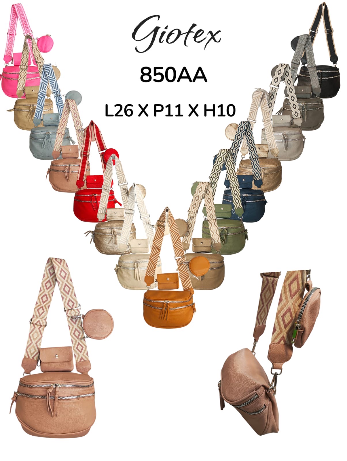 GIO TEX GMBH - Accessoires - Neuss | Artikel-Nr. 850 | Bauchtasche | Kategorie: Taschen / Gürteltasche | Angebot: Damen Accessoires | Adresse: GIO TEX GMBH - Breslauerstraße 8 - 41460 Neuss - Tel: 021313658438 - giotexgmbh@yahoo.com